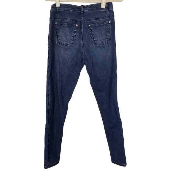 St. John Caviar Womens 8 Blue Dark Wash Denim Mid - Picture 6 of 7